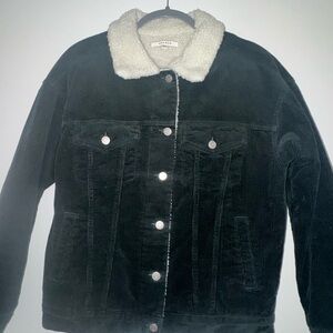 PacSun Forest Green Jacket with Cream Sherpa Lining